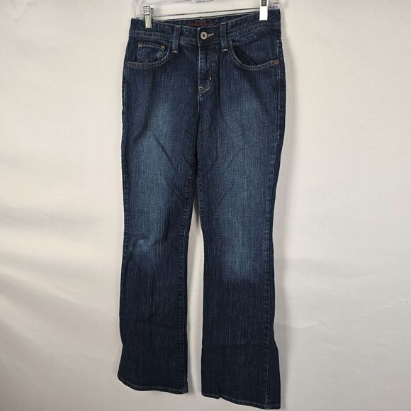 Eddie Bauer Jeans Women's 2 Regular Fit Blue Dark Wash Straight - Picture 14 of 16